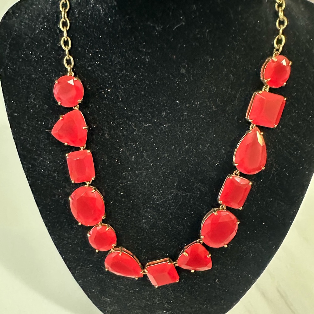 Kate Spade pink gemstone necklace.